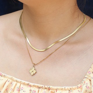 [KHÔNG ĐEN GỈ] Dây chuyền nữ phối charm thép titanium 2 dây thiết kế thanh lịch ODC_0002