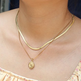 [KHÔNG ĐEN GỈ] Dây chuyền nữ phối charm thép titanium 2 dây thiết kế thanh lịch ODC_0002