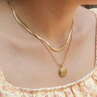 [KHÔNG ĐEN GỈ] Dây chuyền nữ phối charm thép titanium 2 dây thiết kế thanh lịch ODC_0002