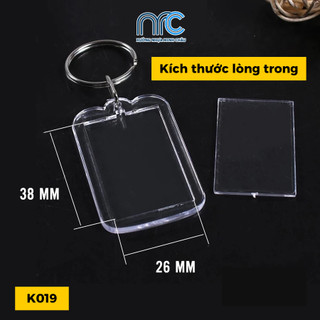 Combo 50 Cái Phôi móc khóa, Phôi móc chìa khoá tặng bạn bè, Phôi móc khoá mã QR chất liệu mica trong suốt - Lỗi 1 đổi 1