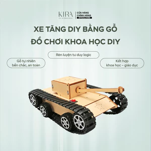 Xe Tăng DIY Bằng Gỗ – Đồ Chơi Lắp Ráp Giáo Dục Khoa Học Cho Trẻ 7-14 Tuổi