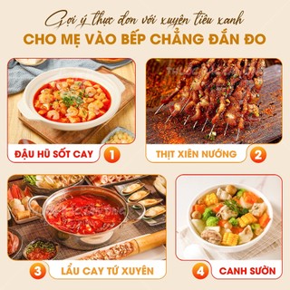 Xuyên tiêu xanh tứ xuyên 100g (Hạt tiêu xanh, gia vị lẩu cay)