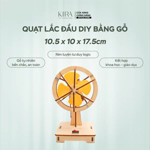 Quạt Lắc Đầu DIY Bằng Gỗ – Đồ Chơi Giáo Dục Khoa Học Cho Trẻ