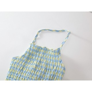 Đồ Bộ Bé Gái, Set Bộ Yếm Kẻ Caro Thắt Nơ Phối Quần Ống Loe Cho Bé Chất Liệu Cotton
