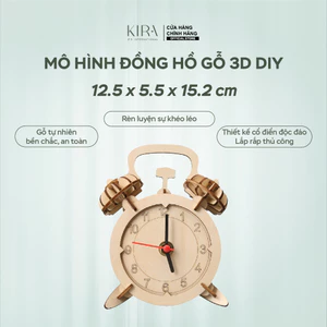 Mô hình đồng hồ gỗ 3D DIY – Đồ chơi lắp ghép sáng tạo, thí nghiệm khoa học cho học sinh