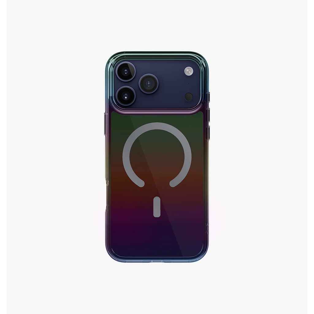Ốp UNIQ Iridescia Holographic Viền Dẻo Chống Sốc Tích Hợp Sạc Không Dây Chính Hãng 17 Pro Max