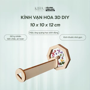 Kính vạn hoa 3D DIY – Đồ chơi khoa học sáng tạo bằng gỗ cho trẻ em