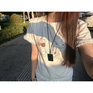 Áo babytee dành cho nữ phối ren tay ren gấu chất liệu mềm mại và thoải mái mix đồ cực xinh
