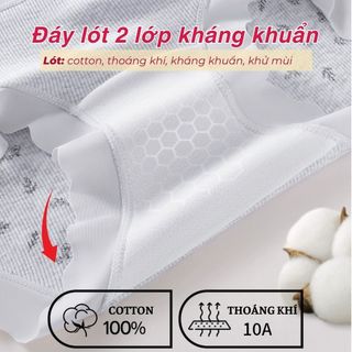 Quần lót nữ cao cấp cotton dày dặn viền su bèo đính nơ dễ thương cạo vừa tôn dáng sexy DEVARI L758