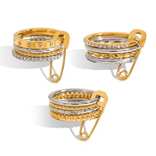 [KHÔNG ĐEN GỈ] Nhẫn phối layer nam & nữ thép titanium nhiều layer thiết kế cá tính ON_0005