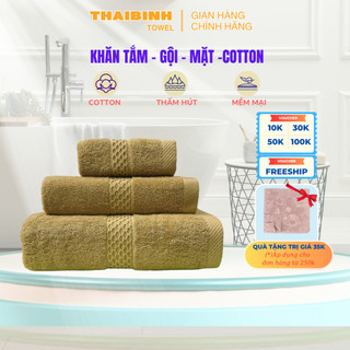 Khăn lau mặt , gội đầu, tắm THAI BINH TOWEL COTTON cao cấp  Siêu Thấm Hút Siêu Mềm Mại Không Xù Bông