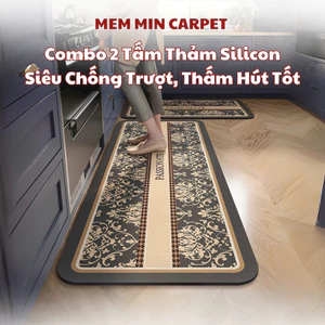 Thảm Bếp Silicon MemMinCarpet Siêu Thấm Nước, Chống Trượt Kích Thước 40x60cm và 40x120cm