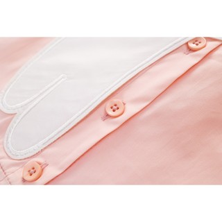 Váy Cho Bé Gái , Váy SơMi Cho Bé Gái Thiết Kế Dáng Sơ Mi Họa Tiết Thỏ Thêu Nổi Chất Liệu Cotton 100%