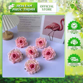 Combo 10 bông hồng kim cương chất liệu vải (11cm)-trang trí hộp quà, phối cây , cắm lẵng,...vv- hoa lan Phúc Thịnh