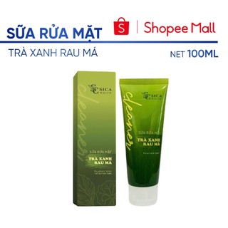 Sữa Rửa Mặt Trà Xanh Rau Má Sica White 100ml, hỗ trợ da dầu mụn, ngăn ngừa mụn, sạch dịu nhẹ - SICAWHITE