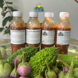 Combo 4 chai mắm nêm cá cơm nguyên con gia vị sẵn, 4 chai 1520g