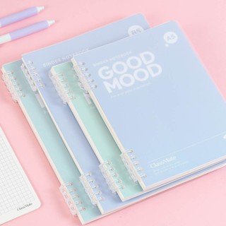 Sổ Còng Nhựa Binder 2 Đầu A5 B5 Bìa Nhựa PP Binder 10 Còng Nhựa Thay Giấy Refill Dễ Dàng LA5/B5-16-009