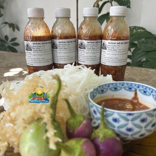 Combo 1kg rong sụn một nắng+1 chai mắm nêm, rong sụn sợi to, mắm nêm nguyên con