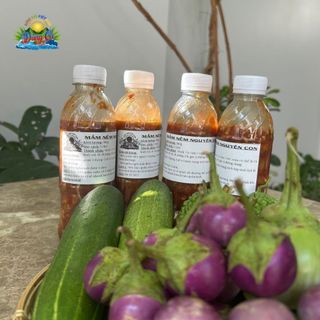 Combo 4 chai mắm nêm cá cơm nguyên con gia vị sẵn, 4 chai 1520g