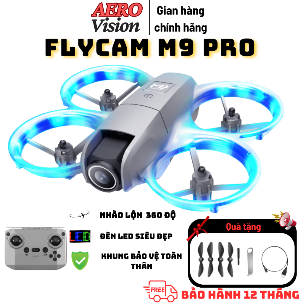 Flycam M9 Pro giá rẻ, nhỏ gọn dễ điều khiển, FPV cao cấp, Flycam mini ...