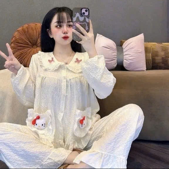 Bộ Mèo Nơ Cổ Bèo Tiểu Thư Dễ Thương - MS A09