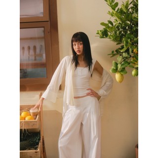Áo sơ mi OLV basic trẻ trung năng động Ivory Checked Loose Shirt phù hợp mọi dịp