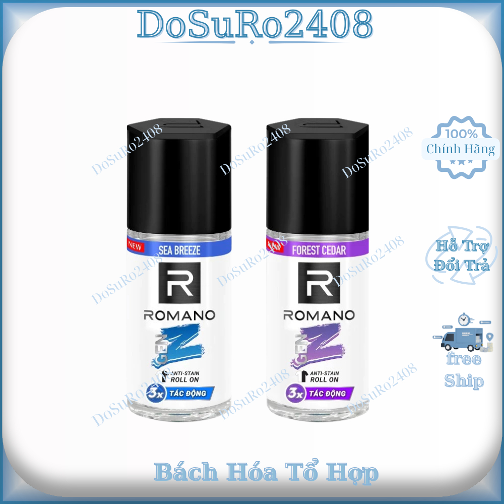 Lăn khử mùi ngăn vệt ố vàng Romano Gen Z 40ml
