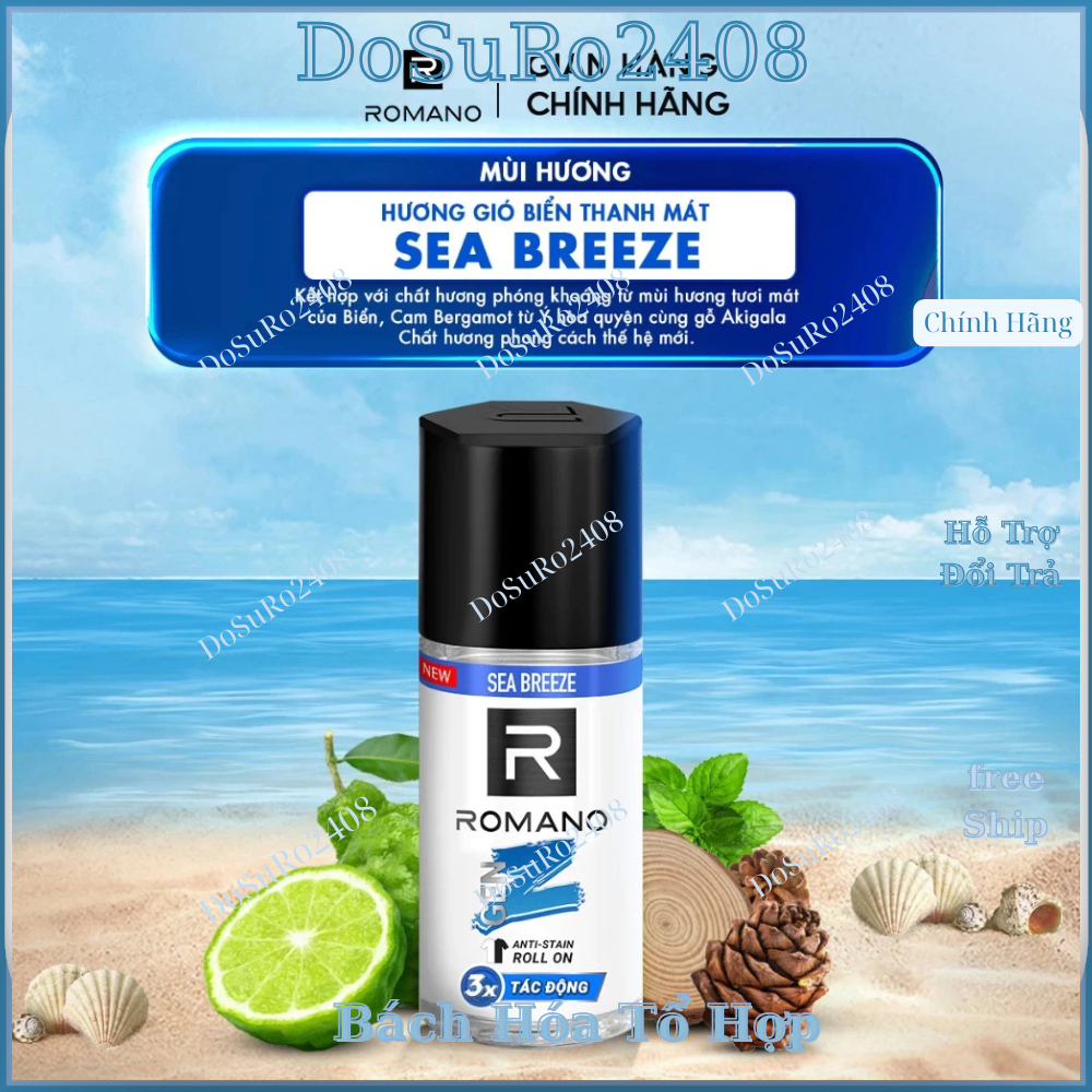Lăn khử mùi ngăn vệt ố vàng Romano Gen Z 40ml