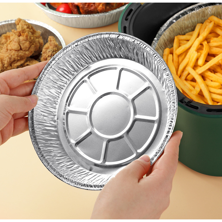 Combo 100 Khay Giấy Bạc Lót Nồi Chiên Không Dầu, Lò Nướng - Khuôn Đĩa Nhôm Đựng Thức Ăn, Thực Phẩm Nhiều Size
