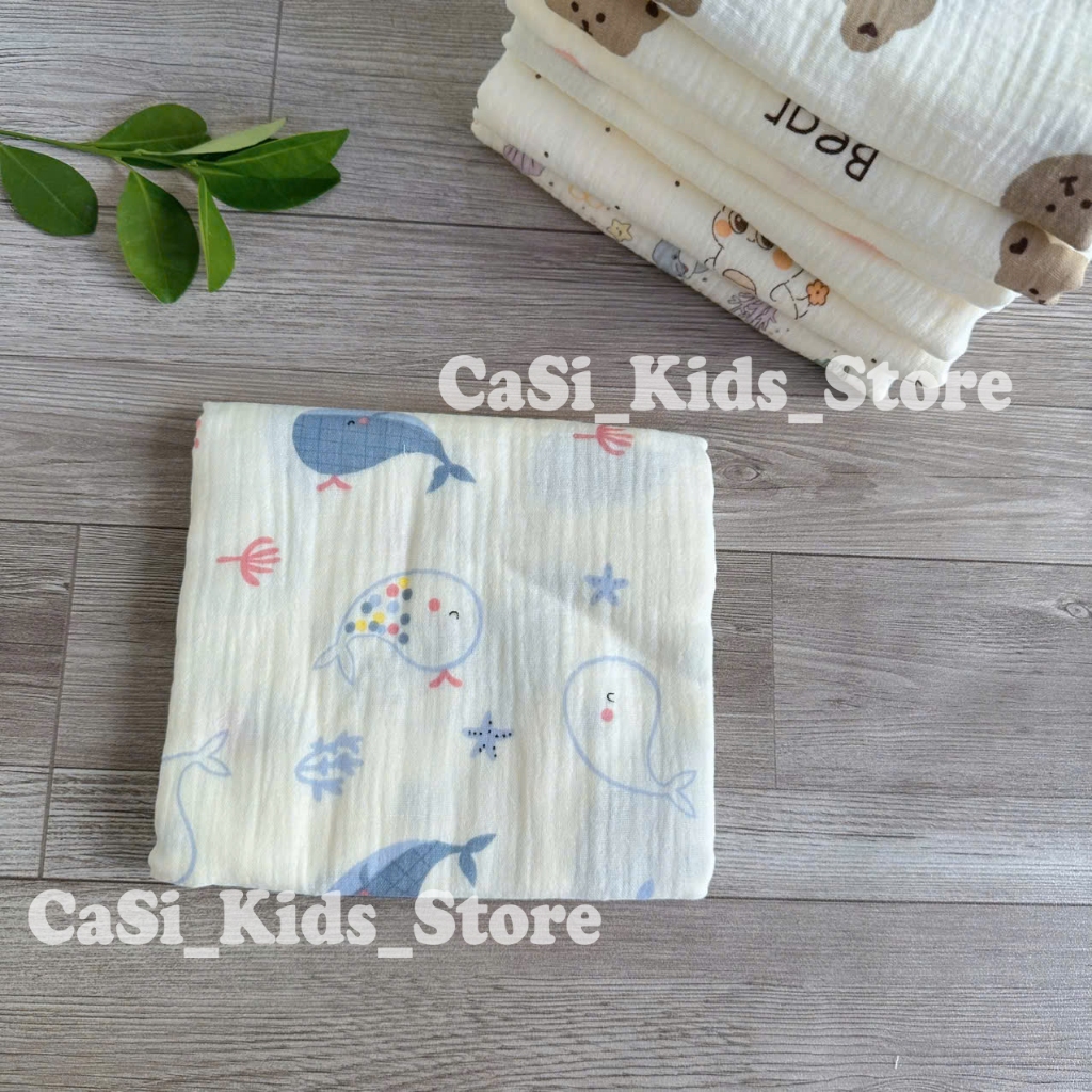 Khăn tắm xô muslin cao cấp 4 lớp đa năng cho bé CaSi