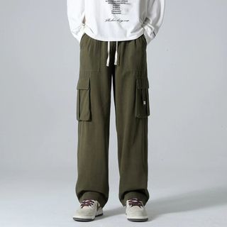 [MỞ BÁN] Quần Cargo Pants Nam Nữ Túi Hộp Ống Rộng Dáng Suông Chất Liệu Kaki Co Giãn Không Bai Xù K05