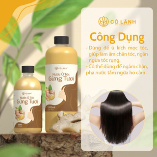 (Tặng Lược) Nước Cốt Ủ Gừng Tươi Cỏ Lành 1000ml - Ủ Tóc Kích Mọc Tóc Giảm Rụng Tóc Dày Tóc Chắc Khoẻ Mềm Mượt Giảm Gàu