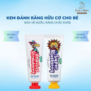 Kem Đánh Răng Hữu Cơ Bristik Hàn Quốc Cho Bé Từ 1 Tuổi, Ngăn Ngừa Sâu Răng, Mảng Bám - Lucie's Mom