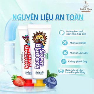 Kem Đánh Răng Hữu Cơ Bristik Hàn Quốc Cho Bé Từ 1 Tuổi, Ngăn Ngừa Sâu Răng, Mảng Bám - Lucie's Mom