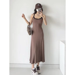 Váy 2D Yếm Cổ Tim Dáng Dài Xoè xinh đẹp tôn dáng thời trang ( có Size lớn dưới 85kí)