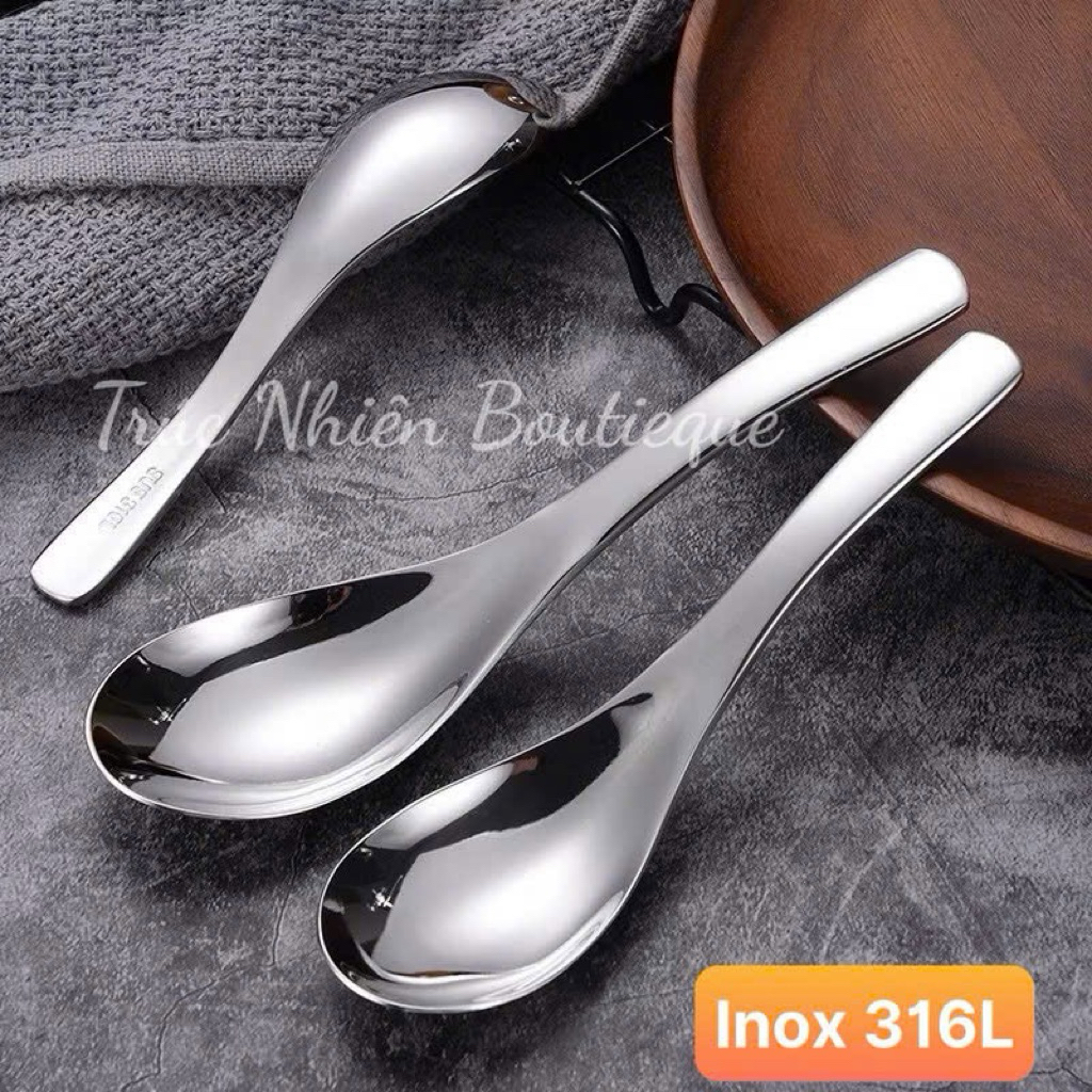 Muỗng thìa ăn phở súp inox 316 sáng bóng, cao cấp, sang trọng, tinh tế
