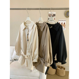 •𝙆𝙞𝙣𝙜𝙨𝙝𝙤𝙥𝙗𝙚𝙖𝙪𝙩𝙮•Áo Kaki Đai Eo Nơ Basic QC
