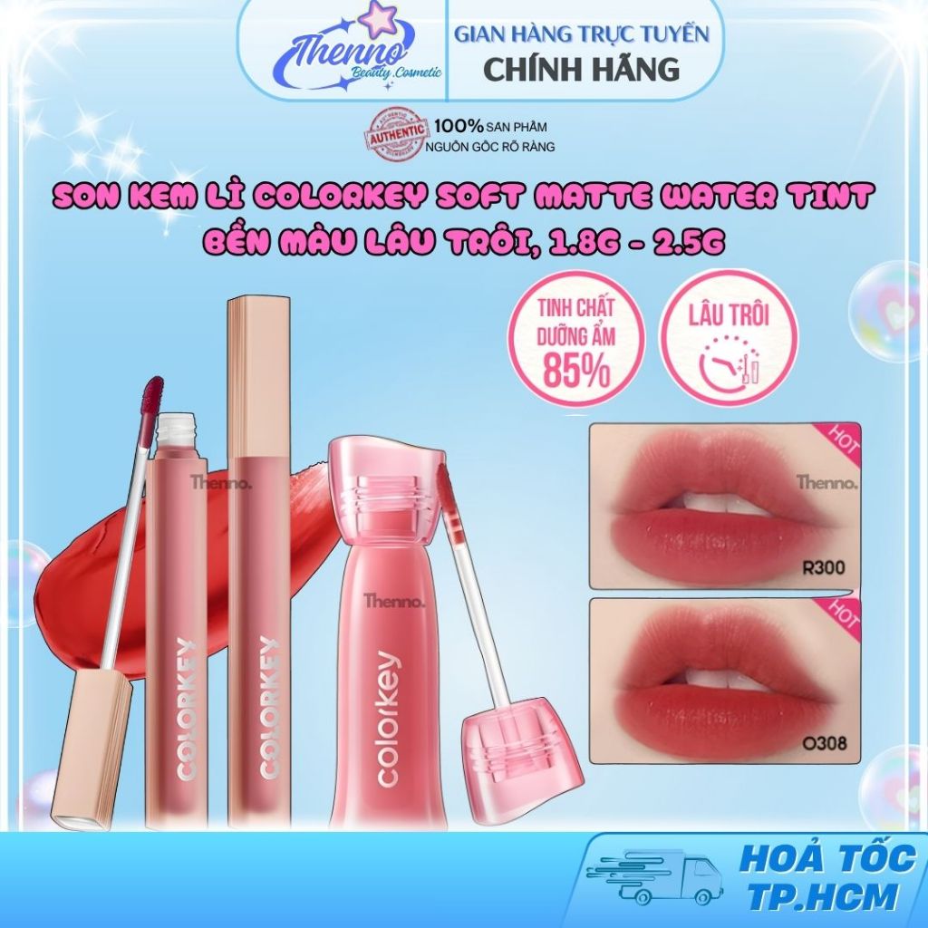 Son Kem Lì Colorkey Soft Matte Water Tint Bền Màu Lâu Trôi, Không Dính ...