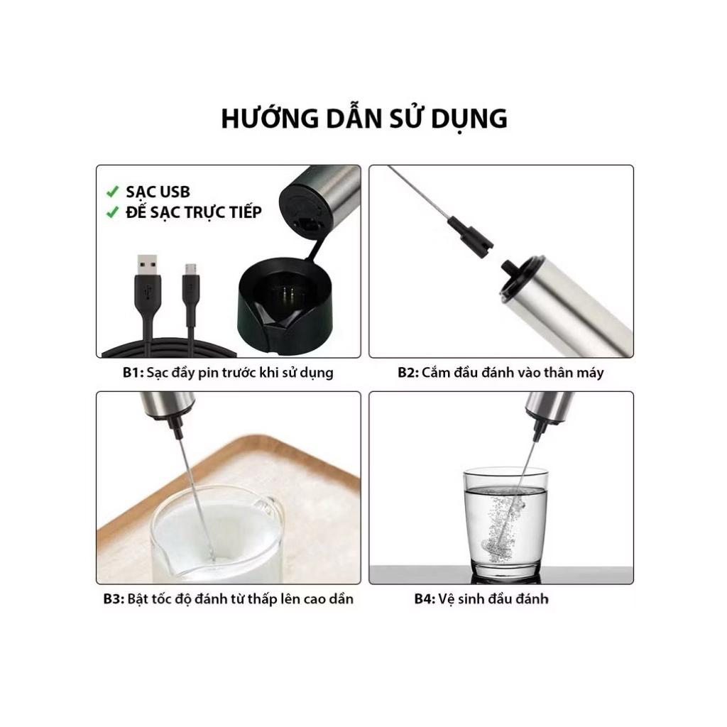 [HOẢ TỐC ] Máy đánh bọt cà phê cầm tay chuyên dụng  1501G ( Bản cao cấp )