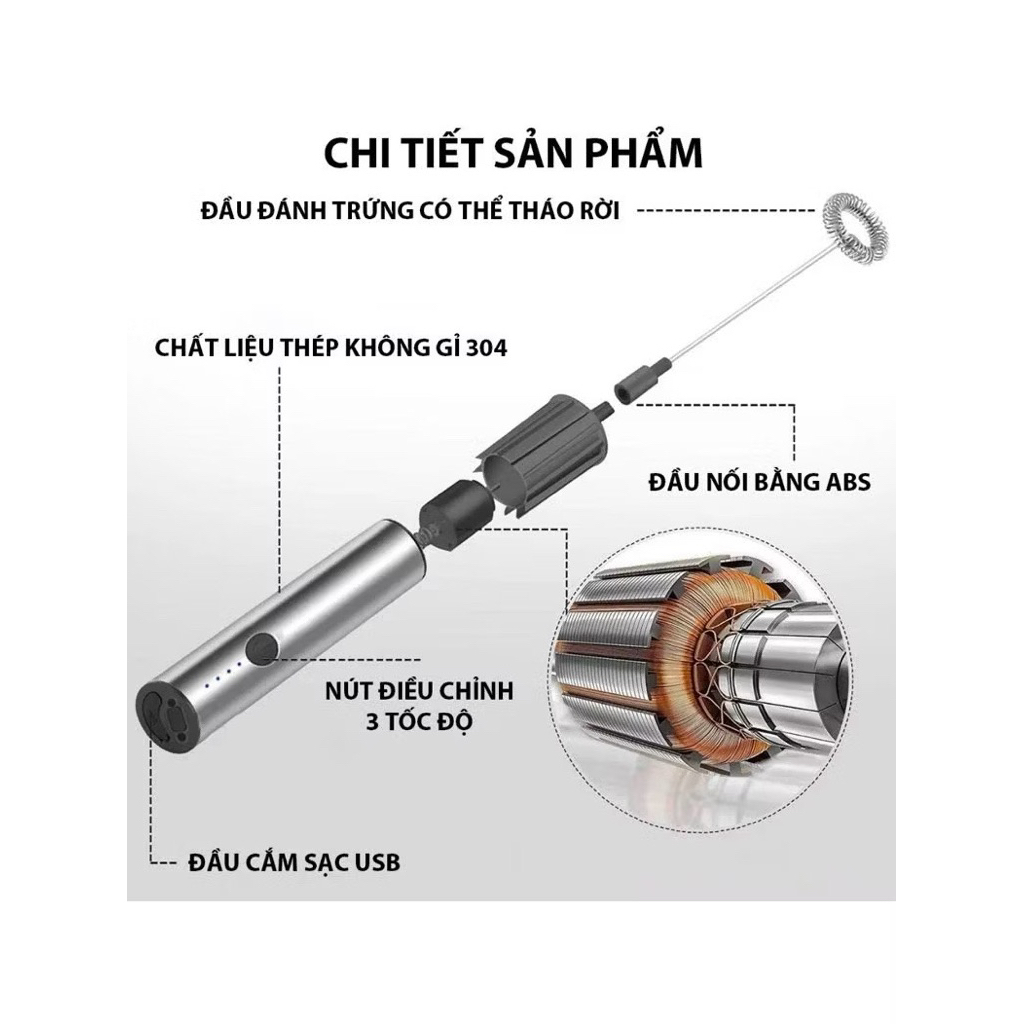 [HOẢ TỐC ] Máy đánh bọt cà phê cầm tay chuyên dụng  1501G ( Bản cao cấp )