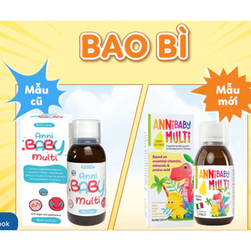 AnniBaby Multi (Hộp120ml) Siro đa vitamin cho bé từ 1 tuổi -Tăng đề kháng,ăn ngon cải thiện thể trạng cho trẻ