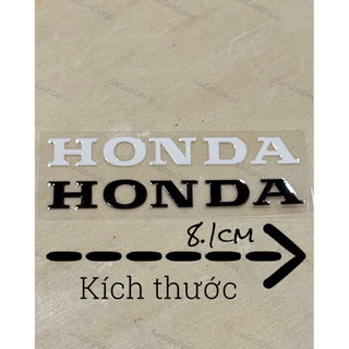 Tem Sticker DTF Chữ Hônda Kích Thước 8.1cm - 5 Màu Sắc - Dán Vị Trí Tuỳ Thích |SGDC - 1 Cái/Cặp|