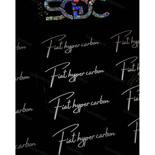 Tem Sticker DTF Fiat Hyper Carbon Thailand - Màu Trắng Không Viền |SGDC - 1 Cái|