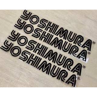 Tem Sticker DTF Yoshimura - Tem Dán Gắp/Phuộc Trước - Chữ Đơn - Màu Đen |SGDC - 1 Cái/Cặp|
