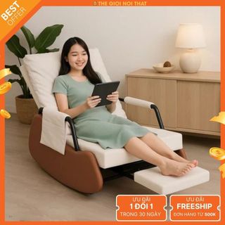 Ghế Bập Bênh đệm thư giãn -Hàng nhập khẩu - Phong Cách Châu Âu Trang Trí Ban Công