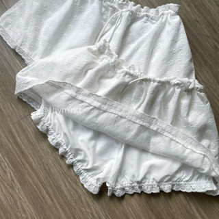 JANJI SKIRT | Chân váy ngắn chất boi thêu viền ren phong cách nhẹ nhàng | Bymintt