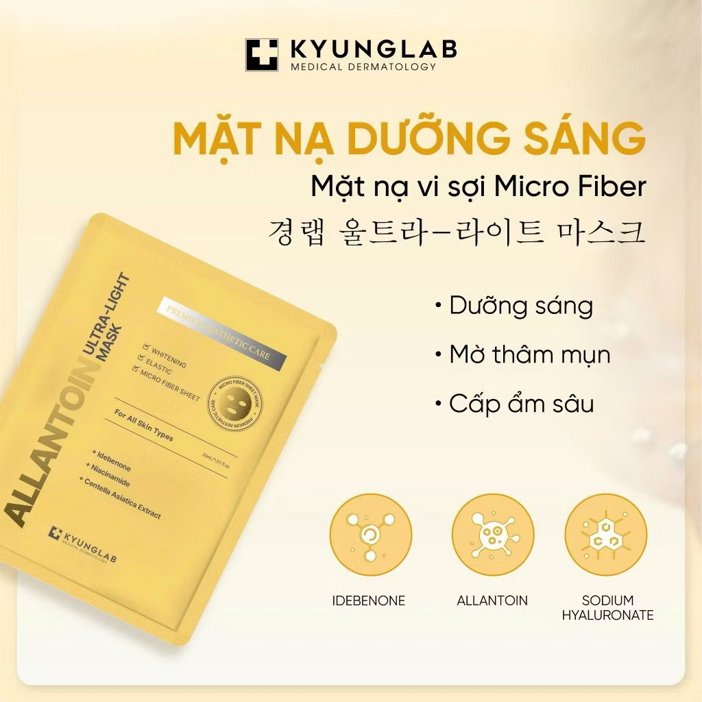 Mặt nạ dưỡng trắng da KyungLab Ultra Light Mask chống lão hoá da 30ml hạn 2028  làm mờ thâm sạm nám tàn nhang IS183