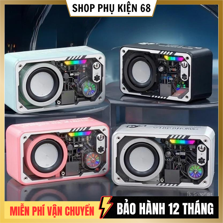 Loa Bluetooth không dây V1 Loa tích hợp RGB Âm nhạc sạc Subwoofer Mini ...