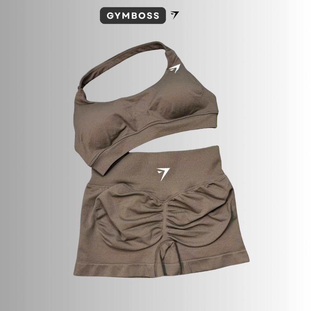 Bộ quần áo tập gym,yoga (quần cạp thấp + áo bra yếm GB) chất liệu dệt kim 10% elast cao cấp GB306