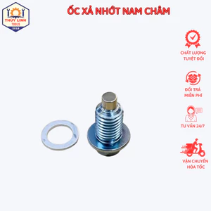 Ốc xả nhớt nam châm kèm long đen cho xe số xe ga các loại, ốc xả nhớt 12li, ốc xả nhớt 17li